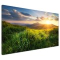 Obraz na płótnie - krajobraz, góry, słońce