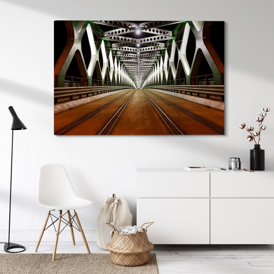 Obraz na płótnie - most, architektura, noc