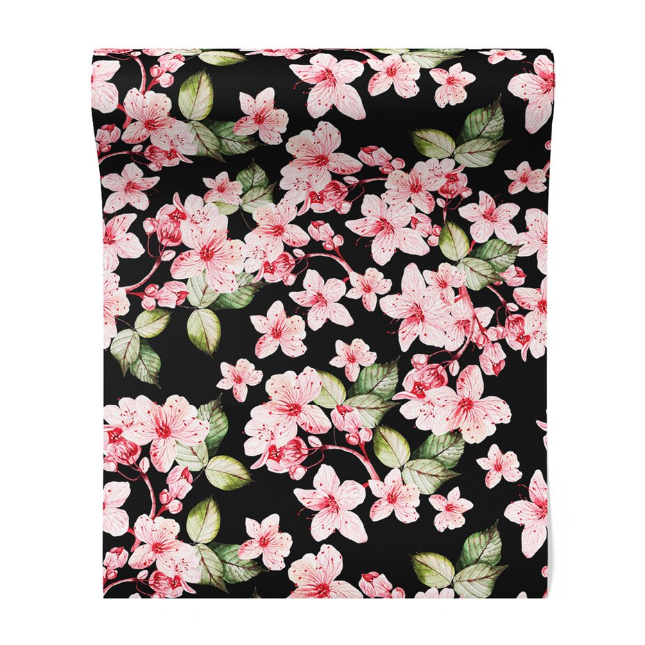 Tapeta - kwiaty, liście, gałąź