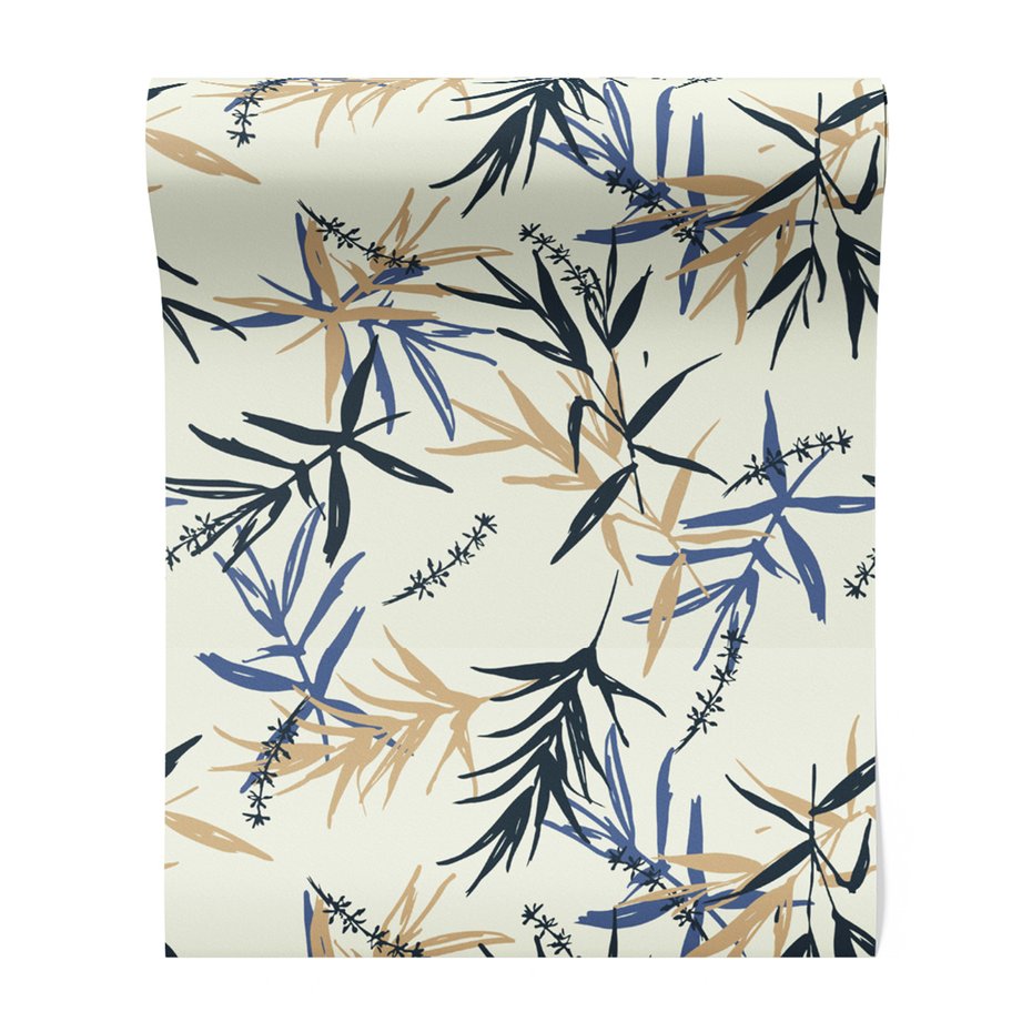 Tapeta - liście, kwiaty, gałązki