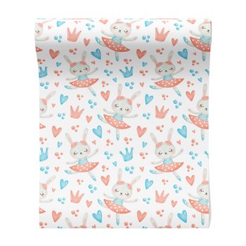 Tapeta - dziecięca, królik, baletnica, korona