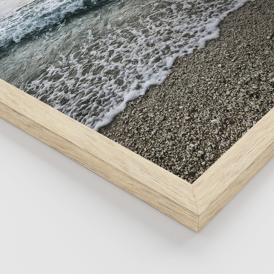 Zestaw obrazy w ramie, plakaty - morze, woda, plaża - rama drewno