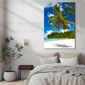 Obraz na płótnie - plaża, palmy, morze