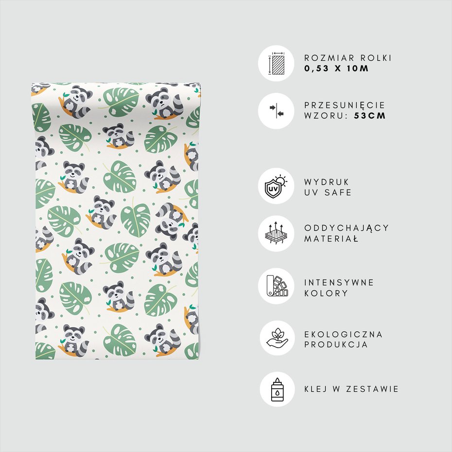 Tapeta - dziecięca, szop, liście