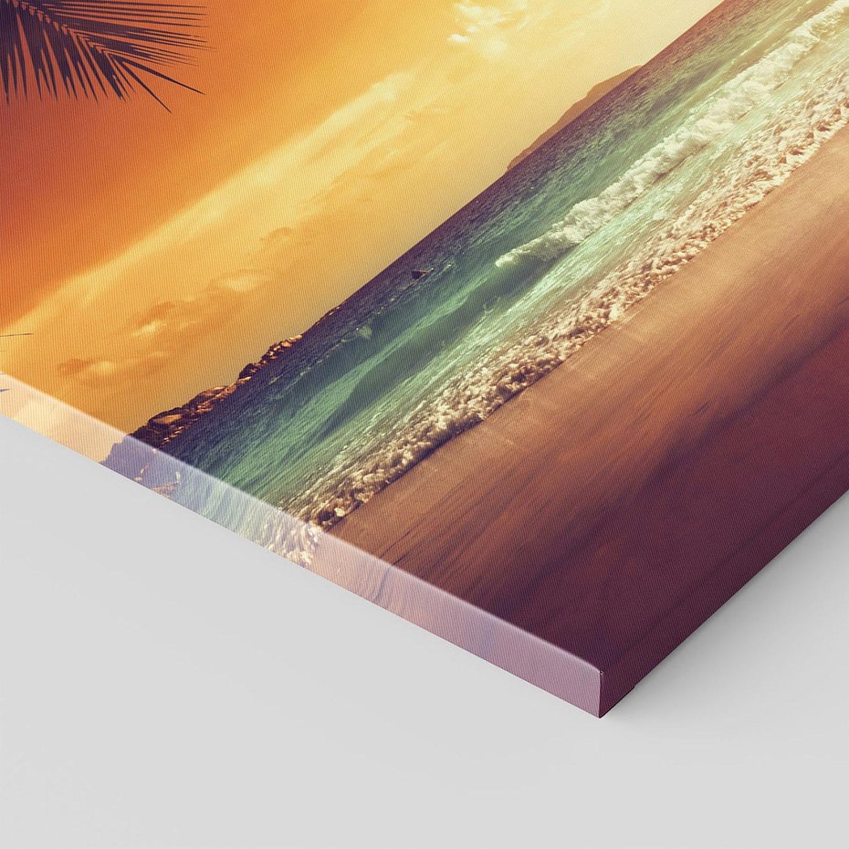 Obraz na płótnie - plaża, morze, palmy