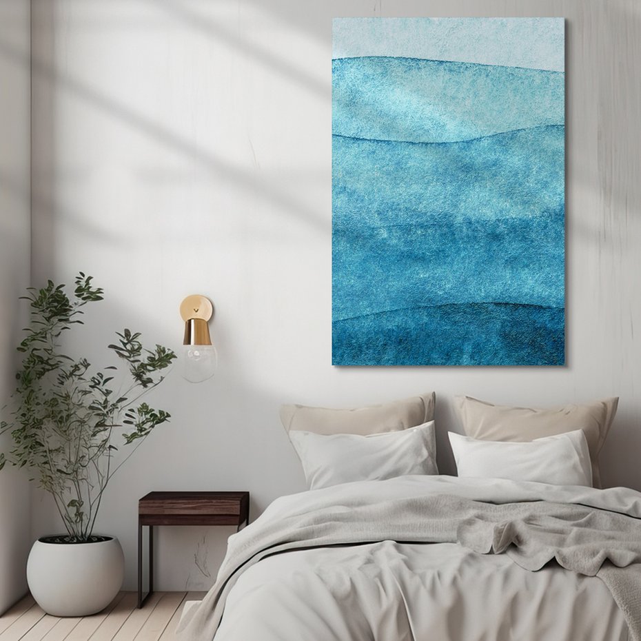 Obraz na płótnie - abstrakcja, gradient, niebieski