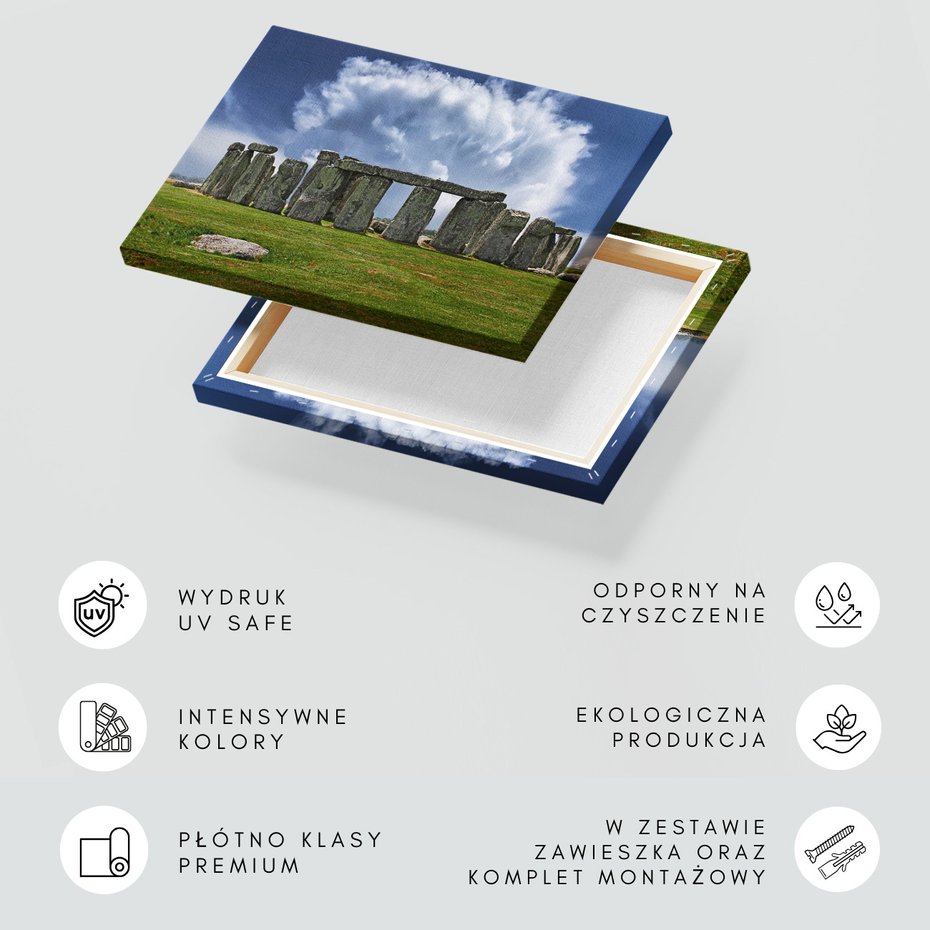 Obraz na płótnie - Stonehenge, kamienie, niebo