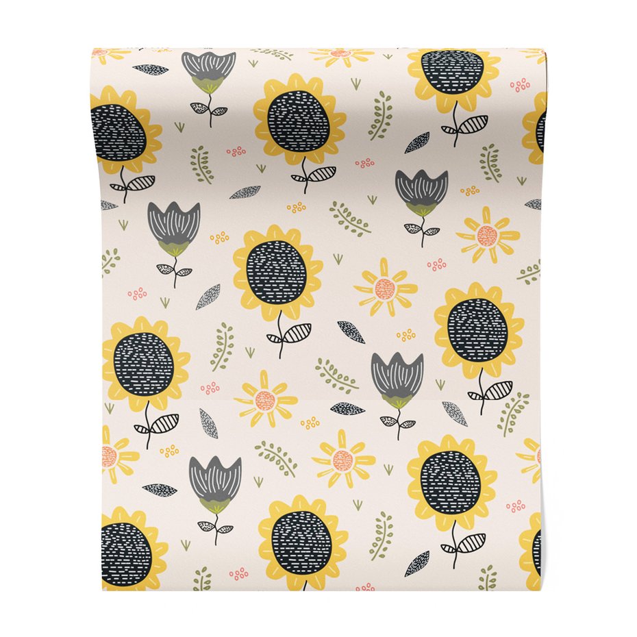 Tapeta - słonecznik, kwiat, liście