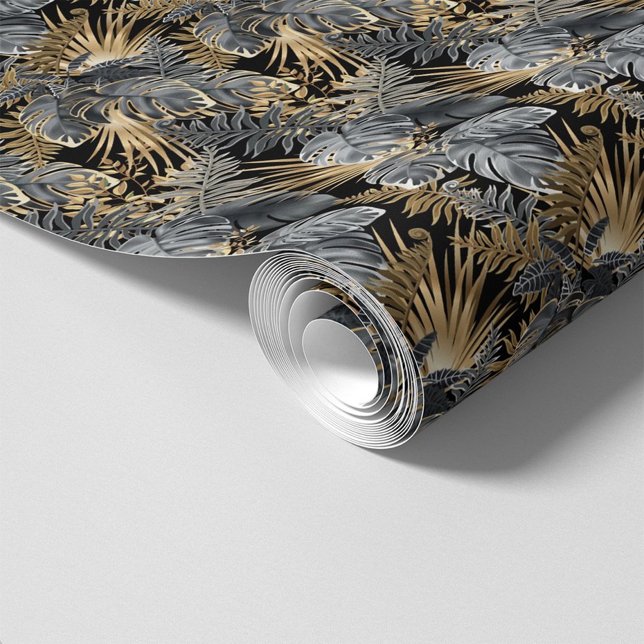 Tapeta - liście, tropiki, ornament