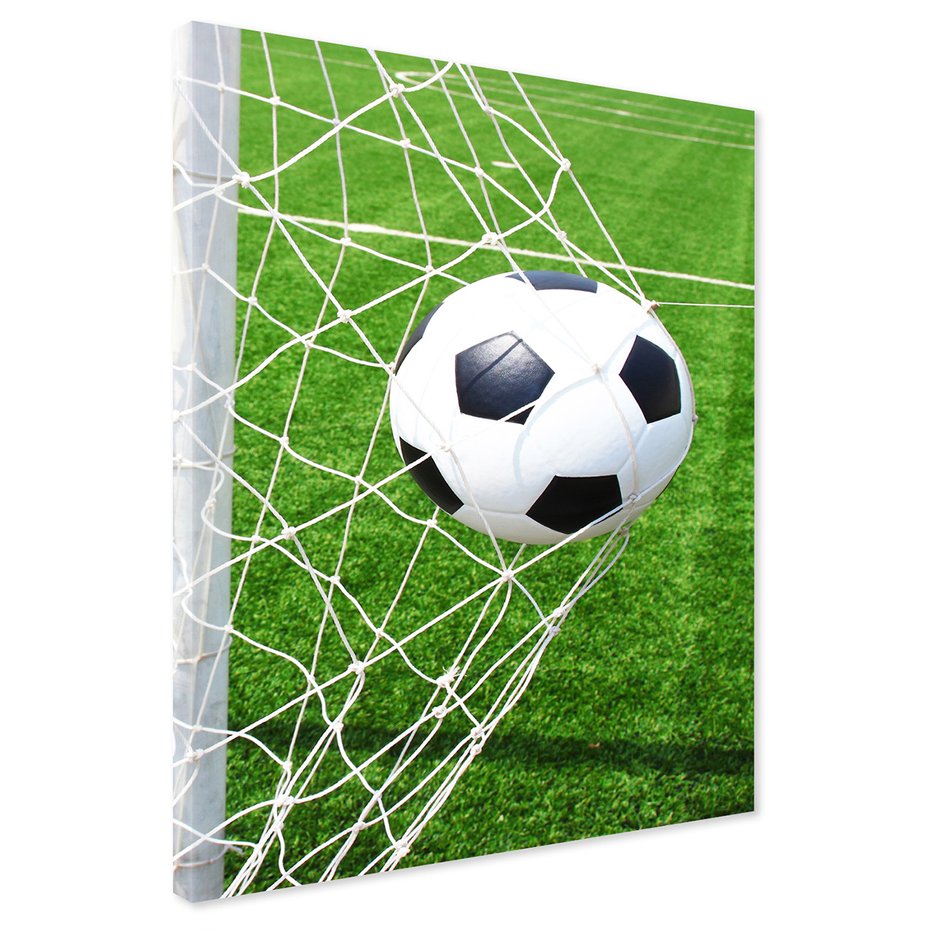 Obraz na płótnie - piłka nożna, bramka, siatka