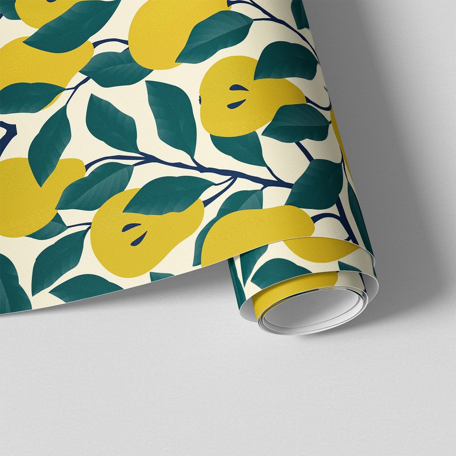 Tapeta - gruszki, liście, gałęzie