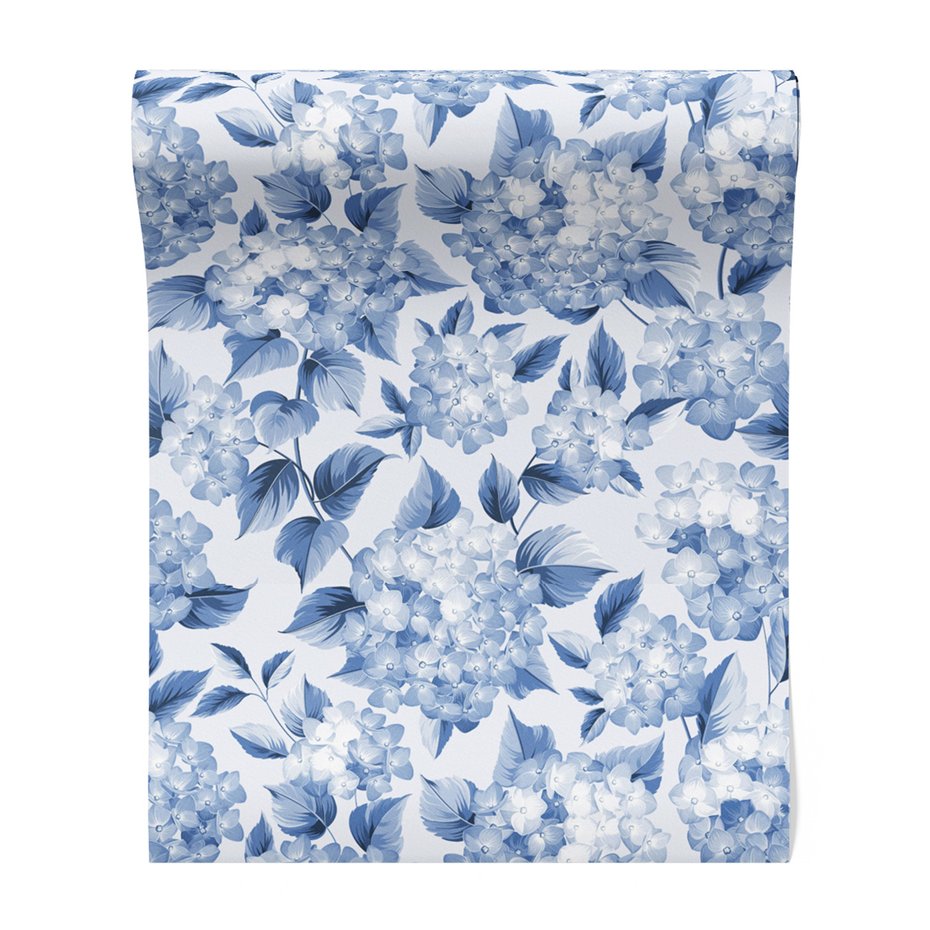 Tapeta - hortensje, liście, elegancja