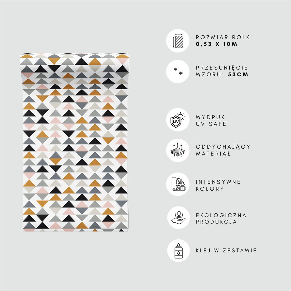 Tapeta - trójkąty, geometria, abstrakcja