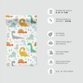 Tapeta - dziecięca, dinozaury, ilustracje, wzory