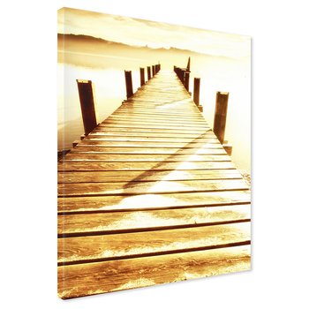 Obraz na płótnie - pomost, jezioro, drewno