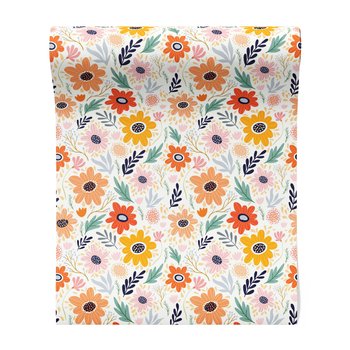 Tapeta - kwiaty, liście, ornamenty