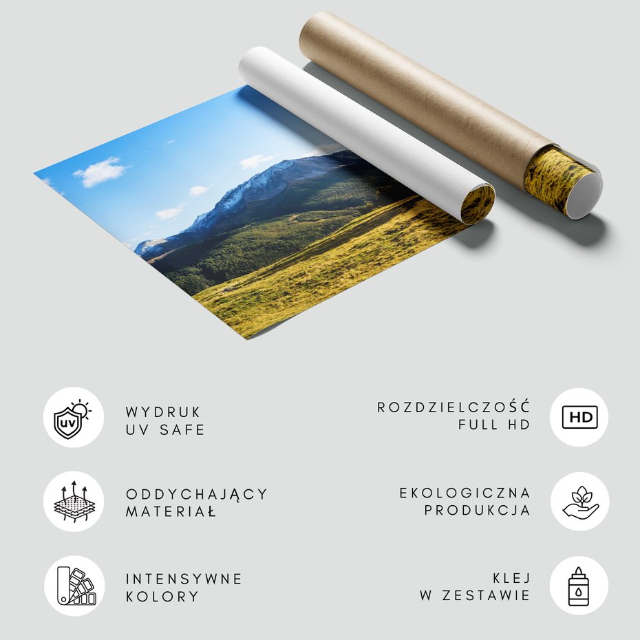 Fototapeta - góry, las, niebo