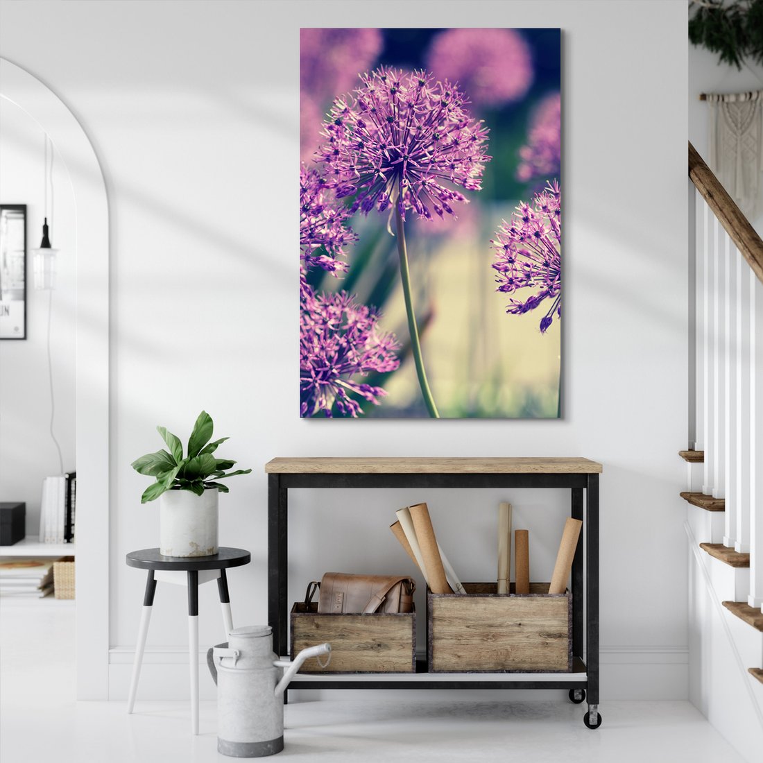 Obraz na płótnie - kwiaty, fioletowe, zbliżenie