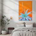 Obraz na płótnie - aloe, roślina, pomarańczowy