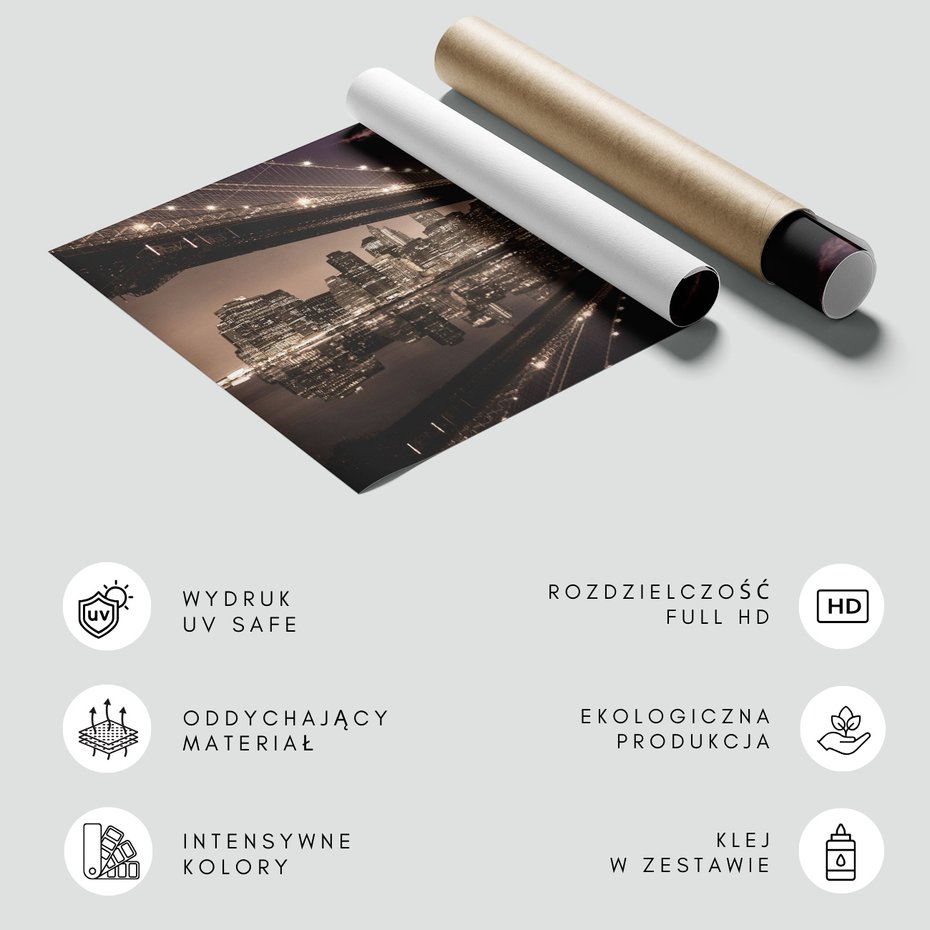 Fototapeta - most, miasto, noc