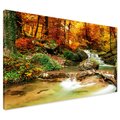 Obraz na płótnie - jesień, las, woda