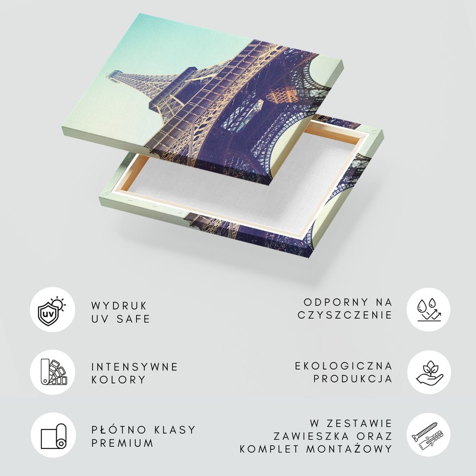 Obraz na płótnie - Eiffel, wieża, Paryż