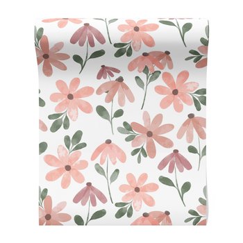 Tapeta - kwiaty, liście, wzór