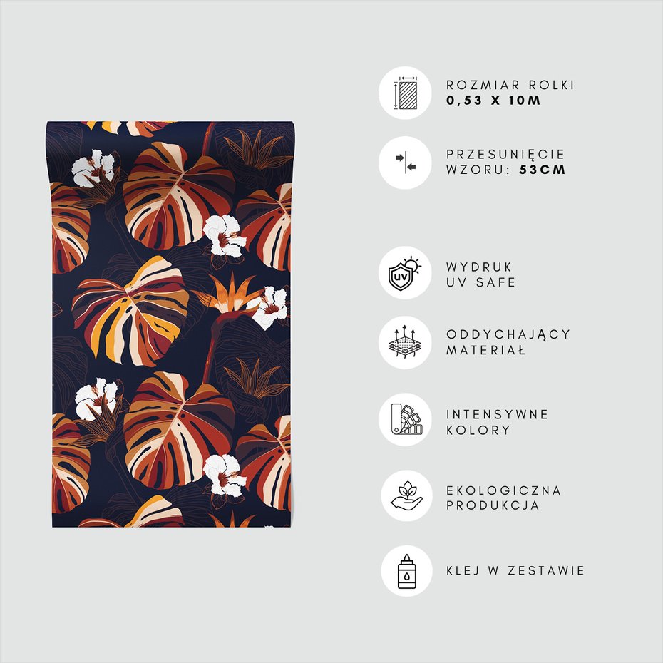 Tapeta - liście, kwiaty, tło