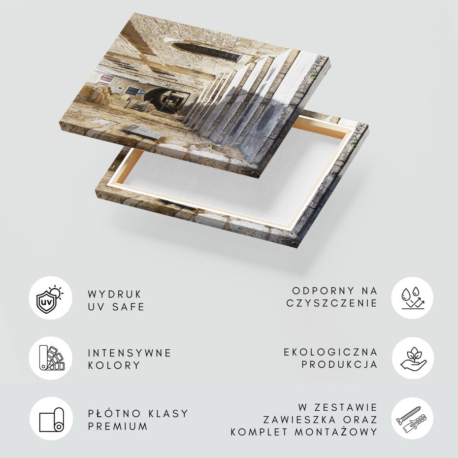 Obraz na płótnie - uliczka, schody, kamień