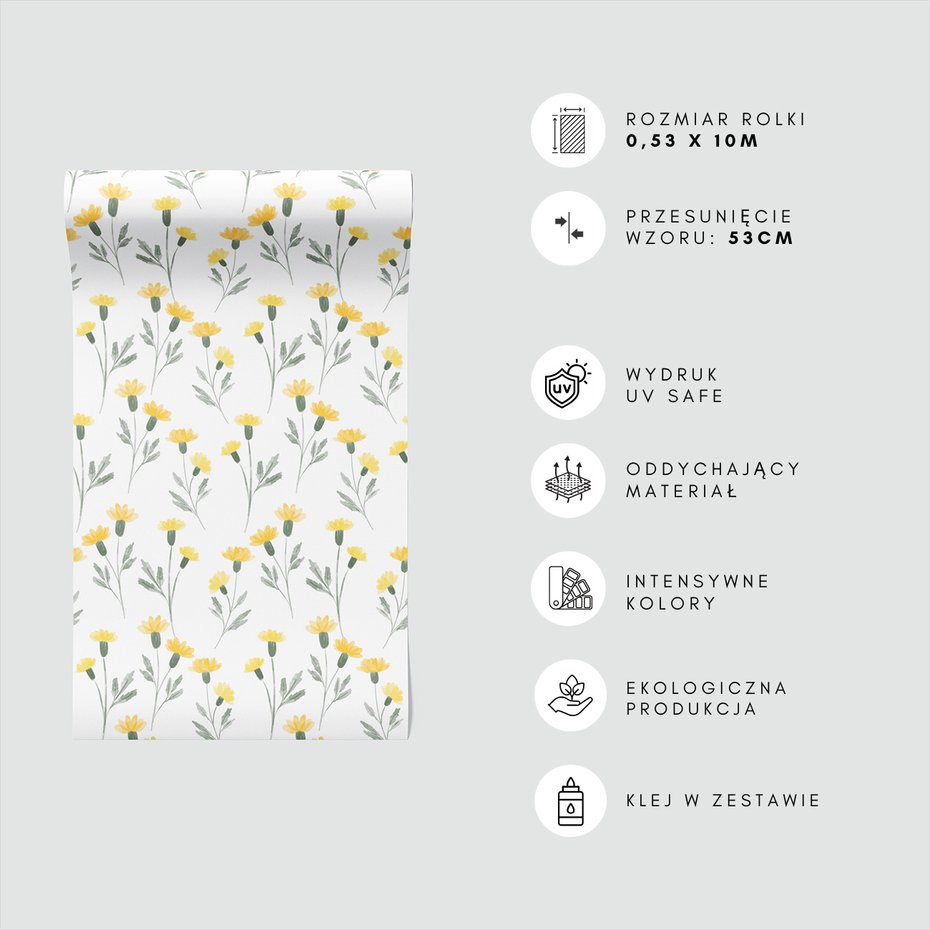 Tapeta - kwiaty, liście, łodygi