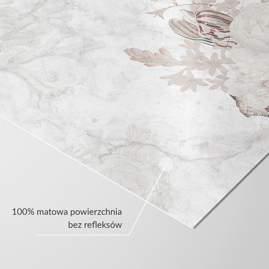 Fototapeta - loft, kwiaty, muszle