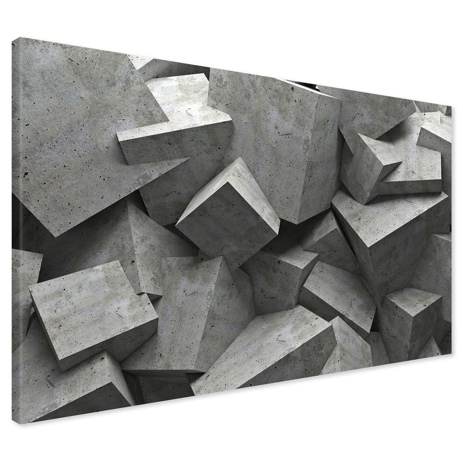 Obraz na płótnie - beton, kostki, abstrakcja