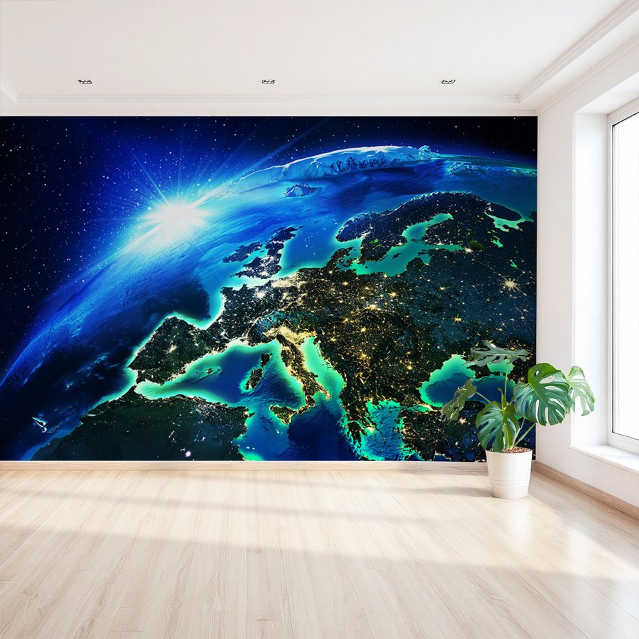 Fototapeta - ziemia, kosmos, światło