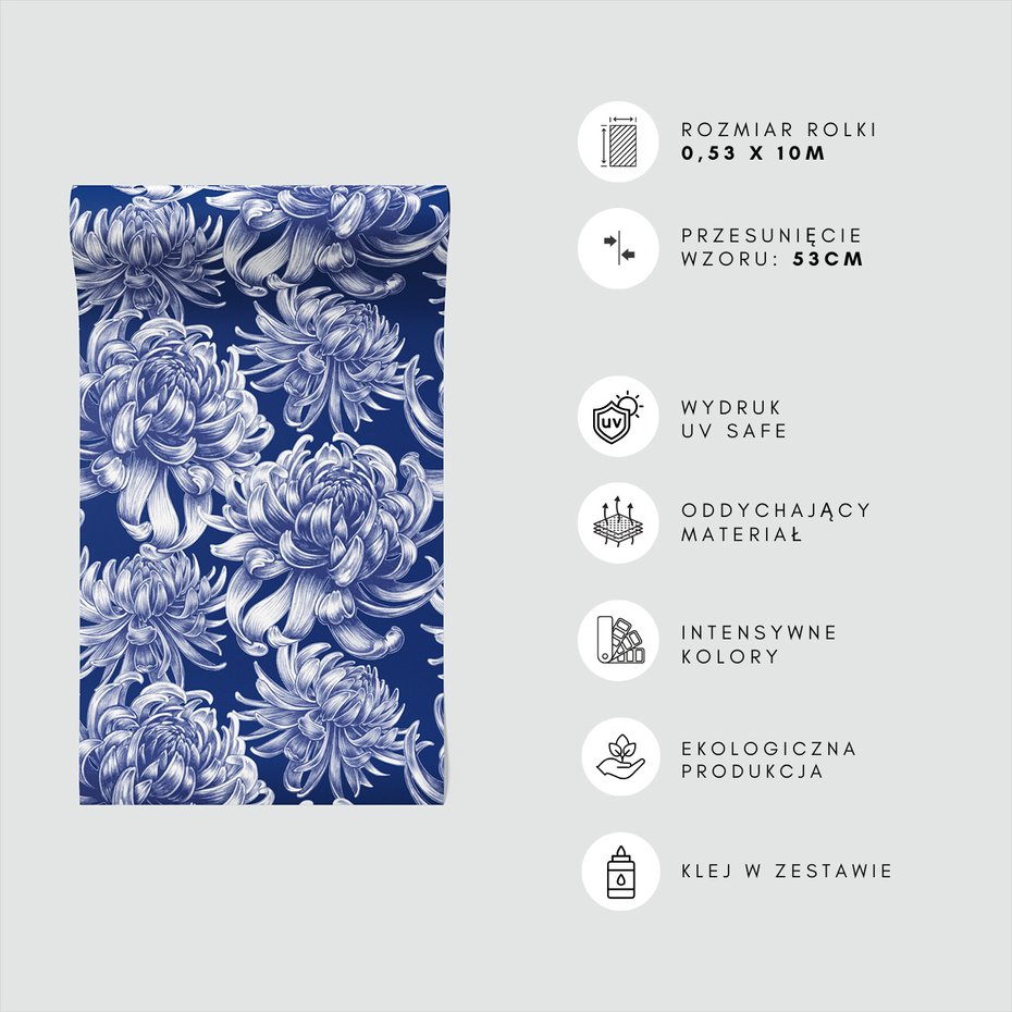 Tapeta - kwiaty, ornament, elegancja