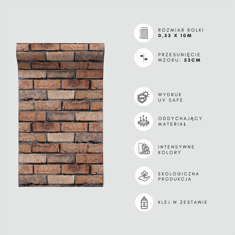 Tapeta - cegła, ściana, faktura