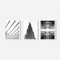 Zestaw obrazy w ramie, plakaty - architektura,budynek,struktura - rama biała