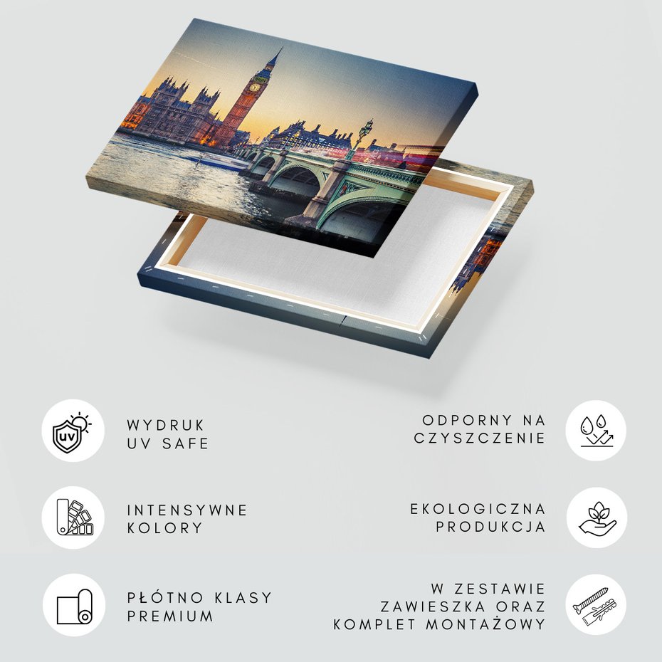 Obraz na płótnie - Londyn, most, rzeka