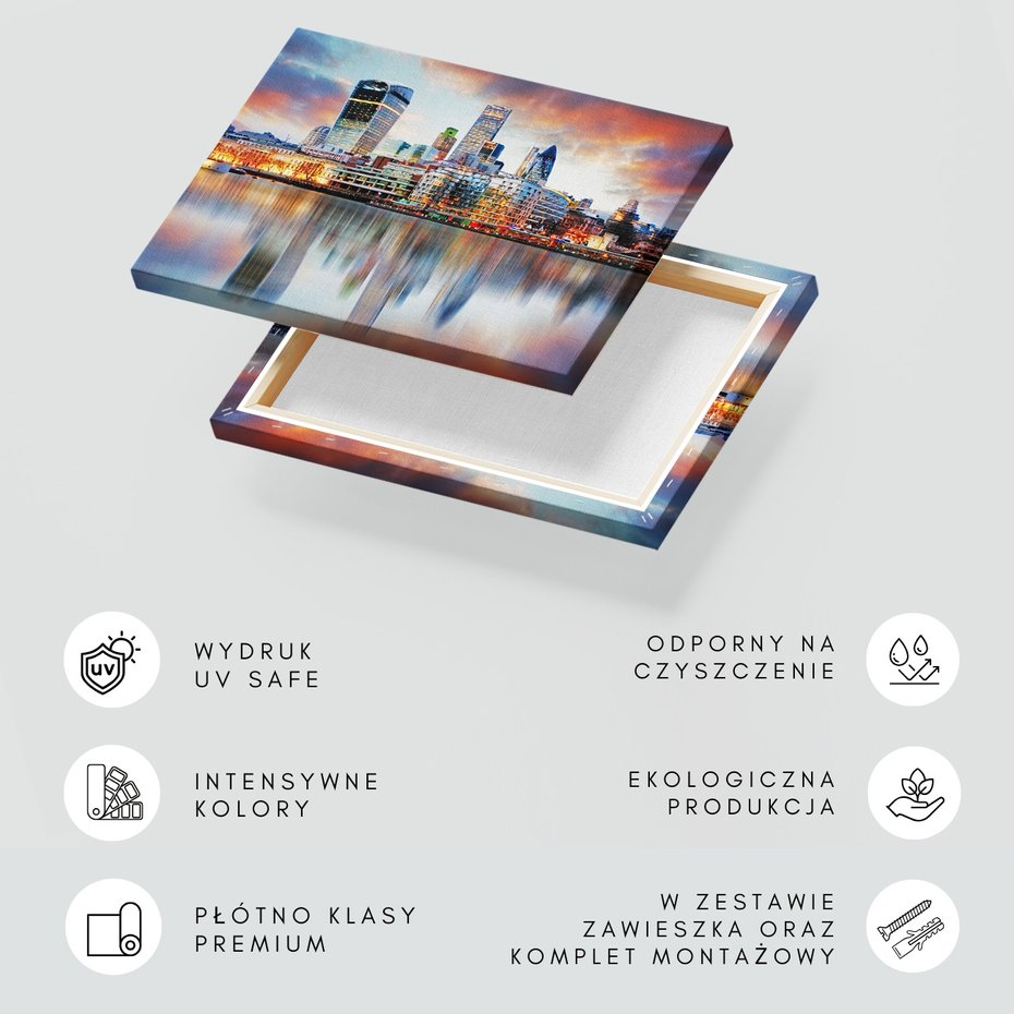 Obraz na płótnie - miasto, panorama, rzeka