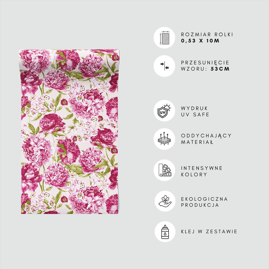 Tapeta - kwiaty, liście, wzór