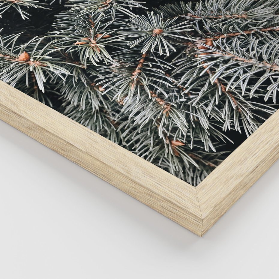 Zestaw obrazy w ramie, plakaty - igły, kawa, sweter - rama drewno