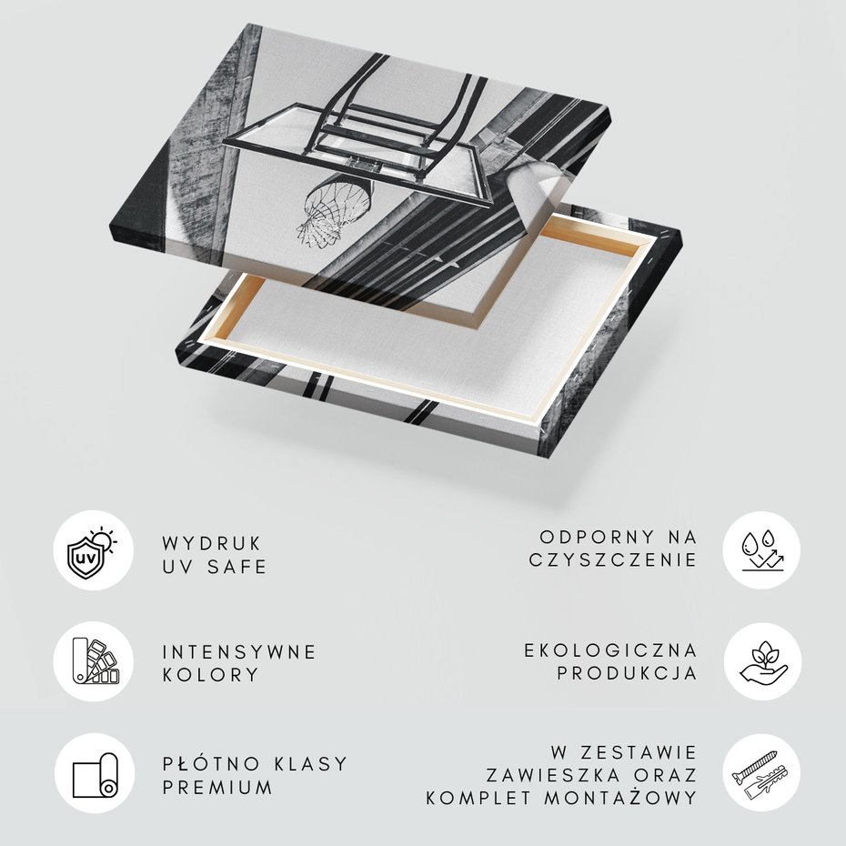 Obraz na płótnie - koszykówka, sport, geometria