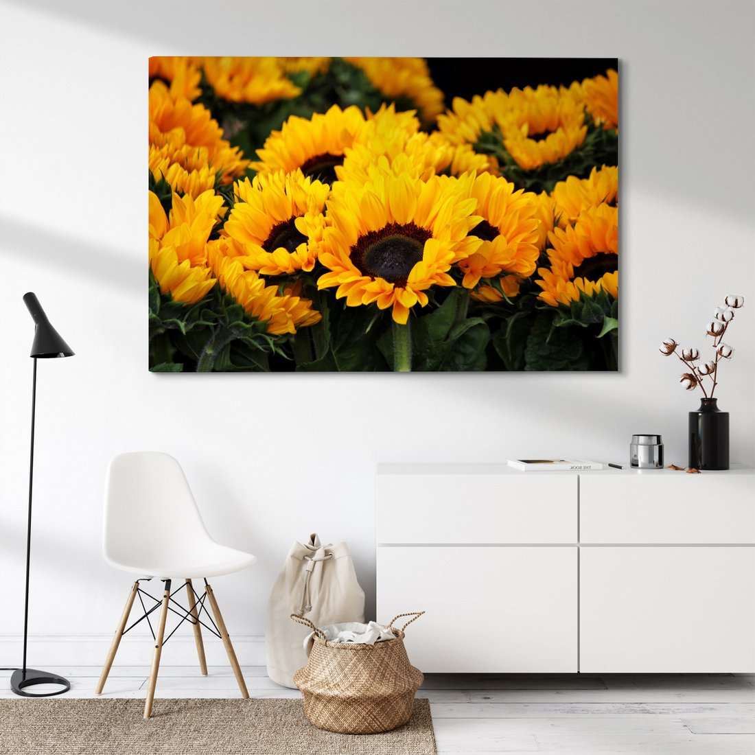 Obraz na płótnie - słoneczniki, kwiaty, żółty