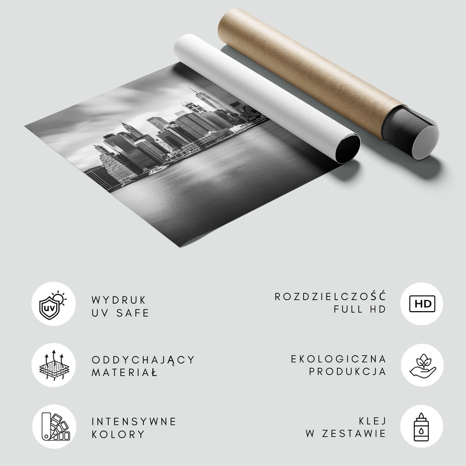 Fototapeta - miasto, drapacze chmur, rzeka