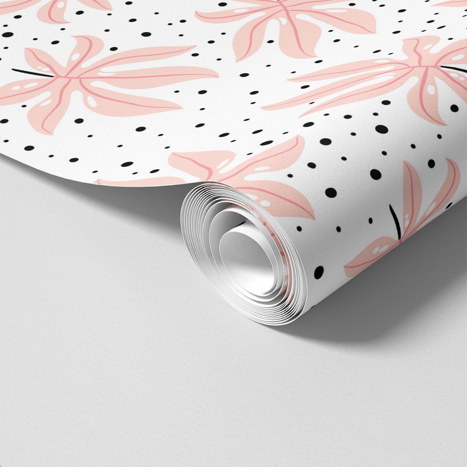 Tapeta - liście, kropki, natura