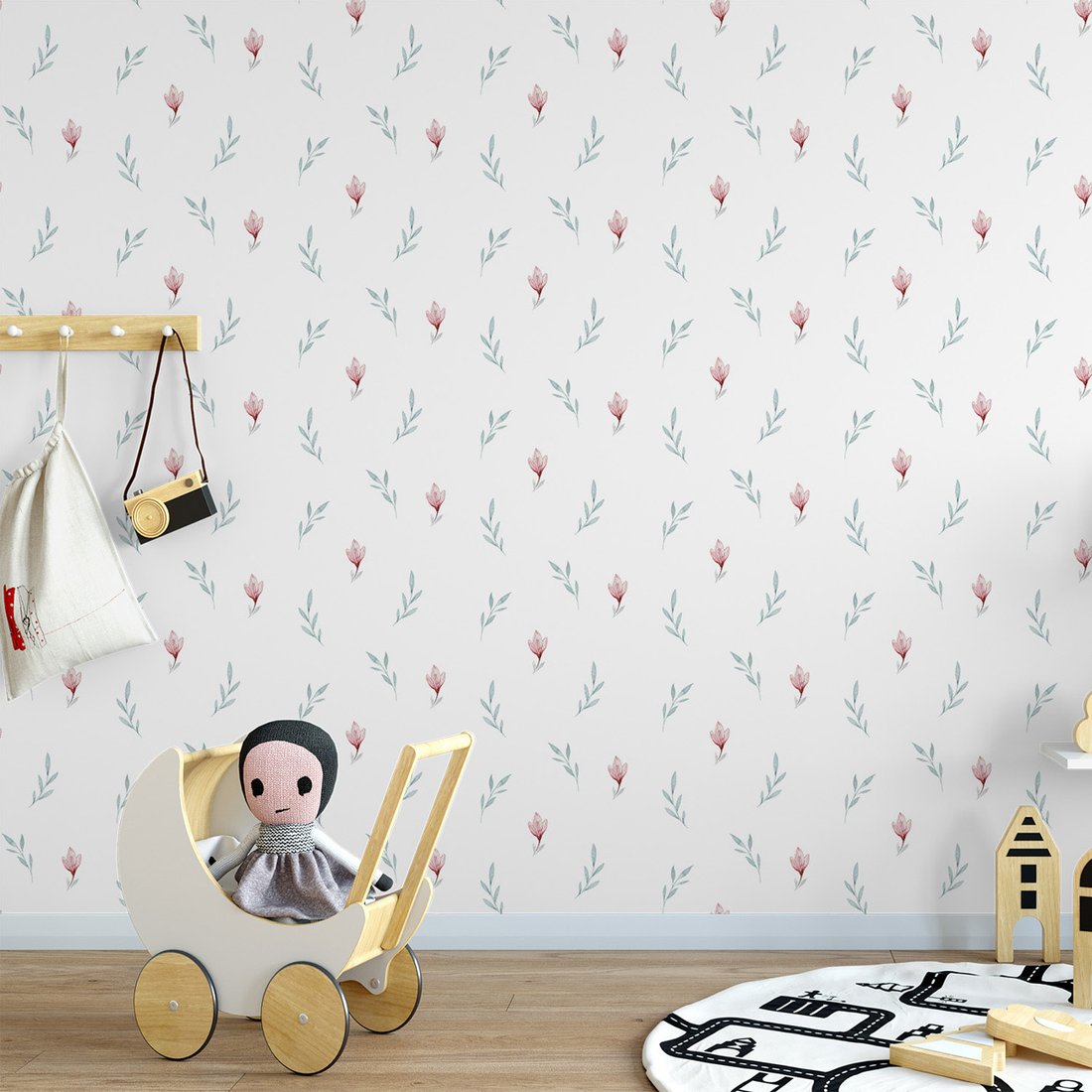 Tapeta - kwiaty, liście, tło