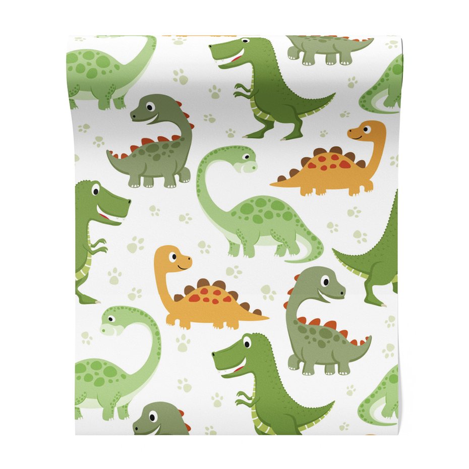 Tapeta - dziecięca, dinozaury, tło, wzór