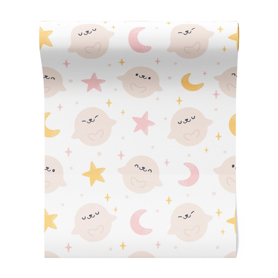 Tapeta - dziecięca, duch, gwiazda, księżyc