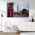 Obraz na płótnie - Londyn, Big Ben, budki telefoniczne