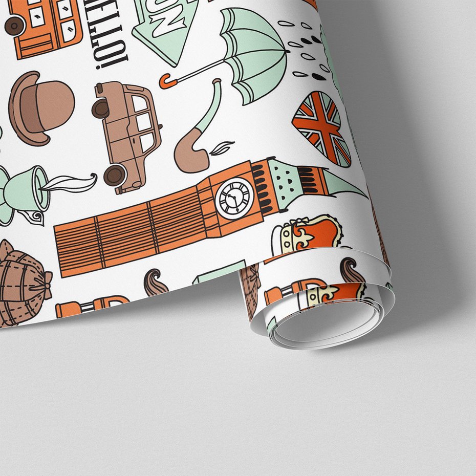 Tapeta - Londyn, taksówka, korona