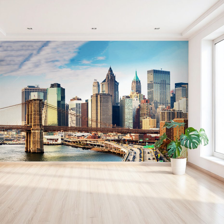 Fototapeta - Manhattan, most, miasto